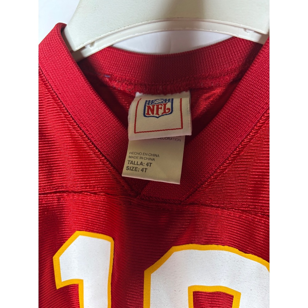NFL Kansas City‎ Chiefs Trent Green 10 Kids Jersey Red 4T Short Sleeve V-Neck - Picture 4 of 6